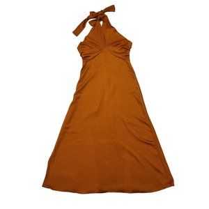 NWOT House of Harlow 1960 Bronze Halter Neck Gown Women's Size M